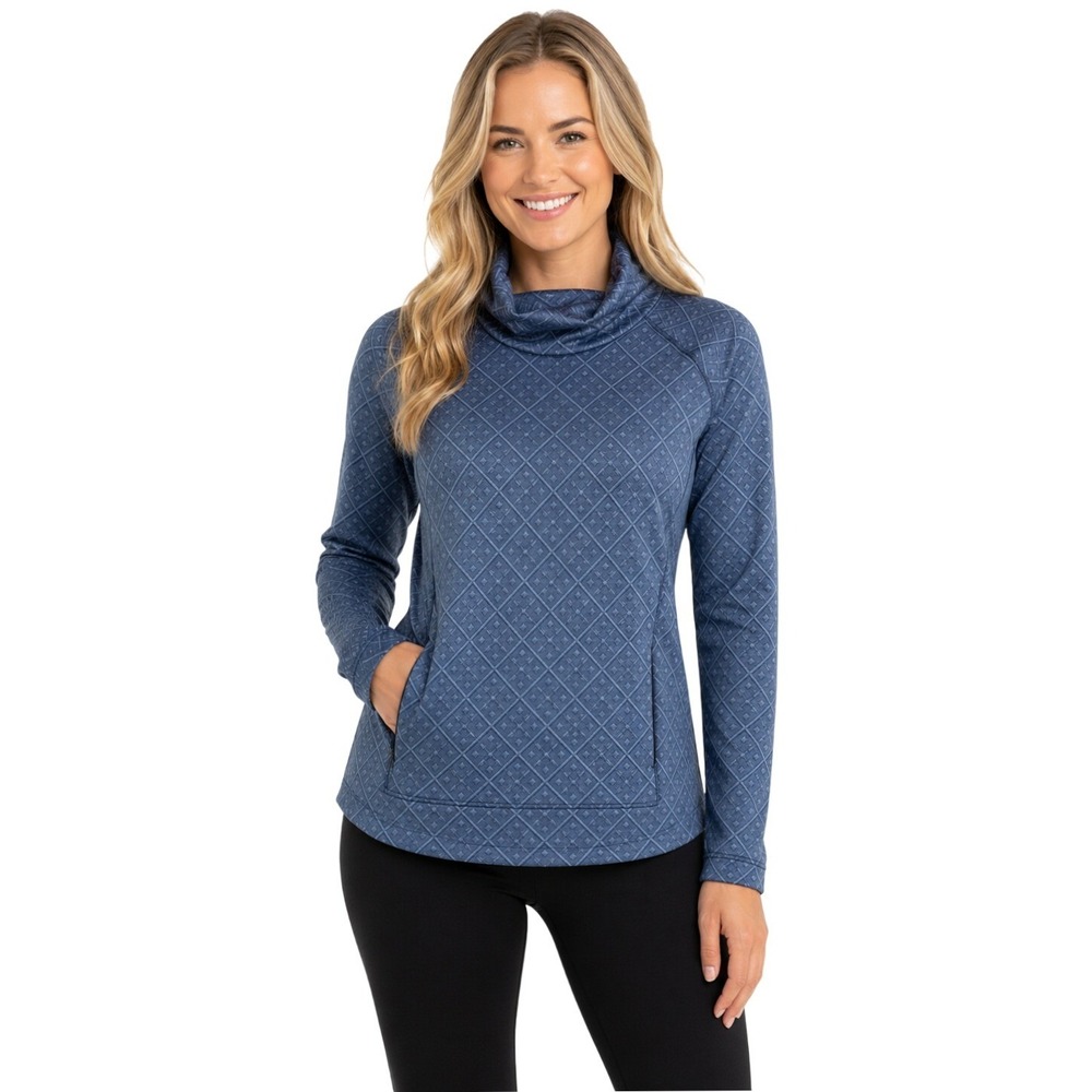 Sherpa Adventure Gear Pullover Womens M‎ Gray Cowl Neck Textured Cozy